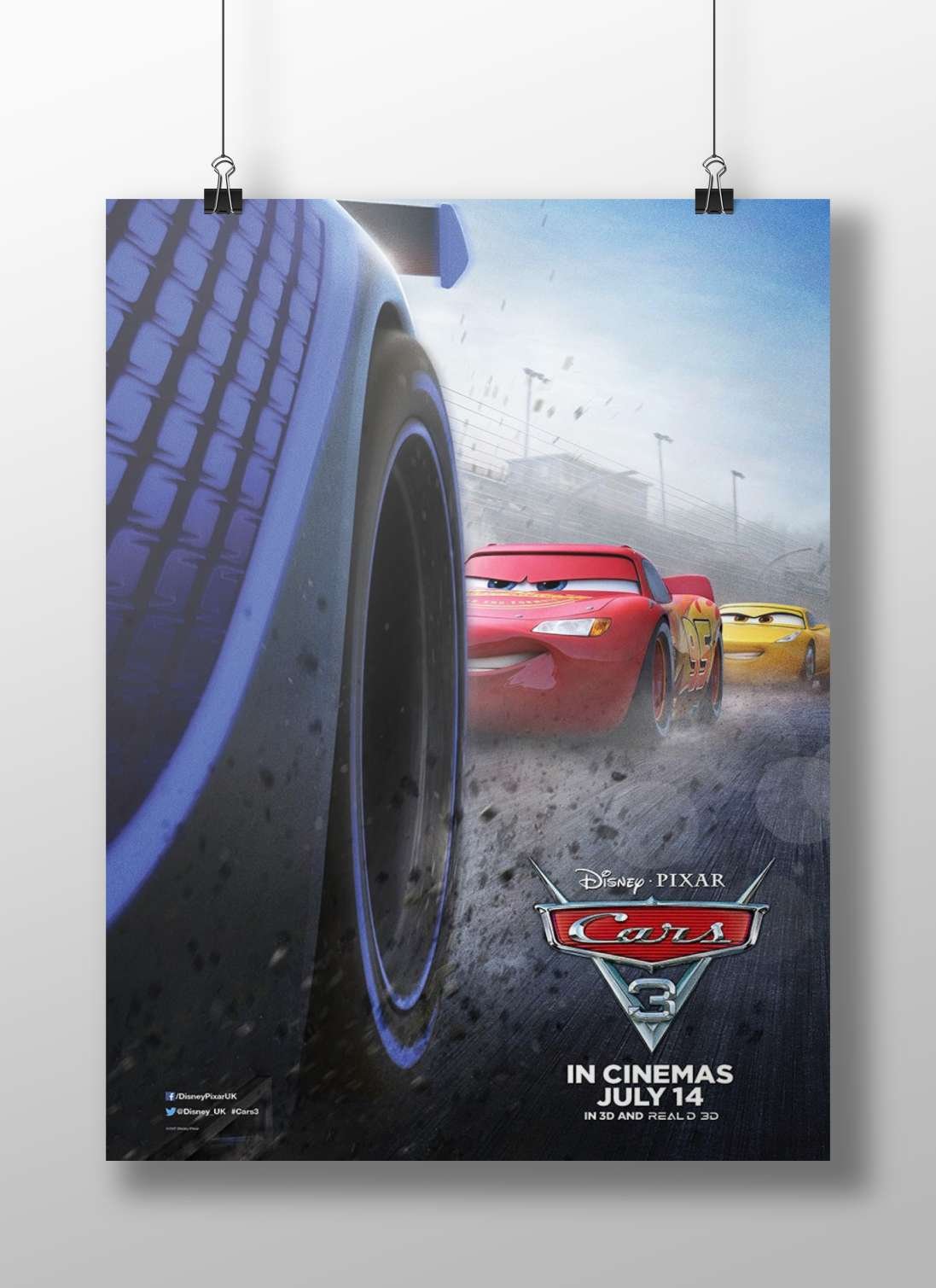 Disney Pixar's Cars 3 (specifically featuring Lightning McQueen) Lightning Mcqueen - Speedster Edition Poster