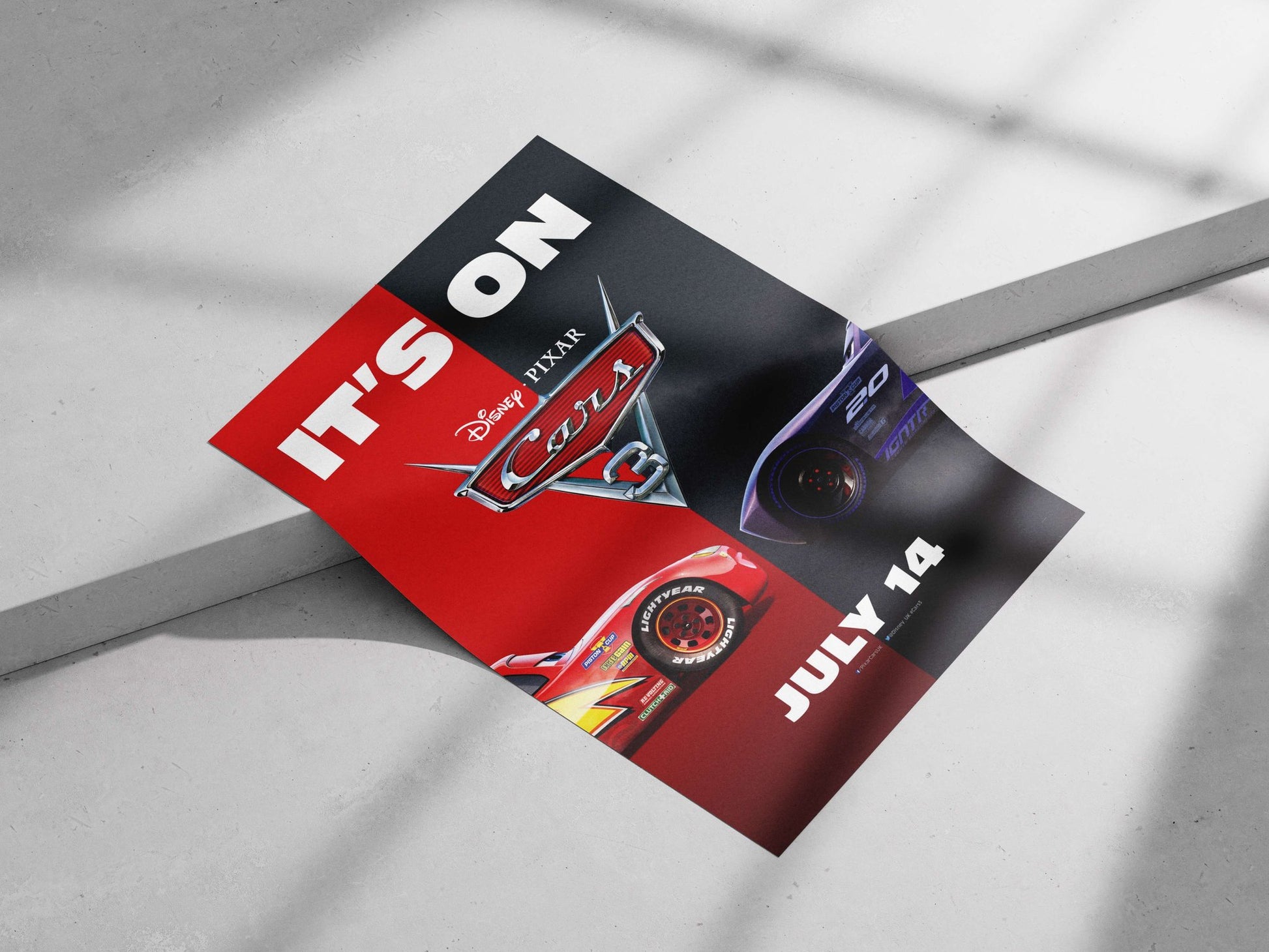 Cars 3 Lightning Mcqueen - Speedy Classic Car Poster