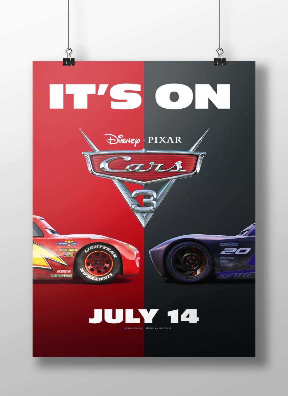 Cars 3 Lightning Mcqueen - Speedy Classic Car Poster