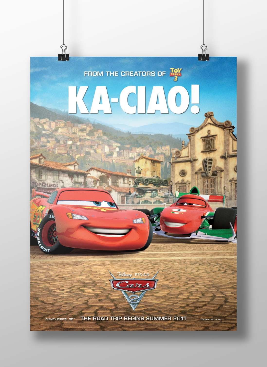 Lightning McQueen and Francesco Bernoulli from the Disney Pixar Cars franchise. Lightning Mcqueen & Francesco