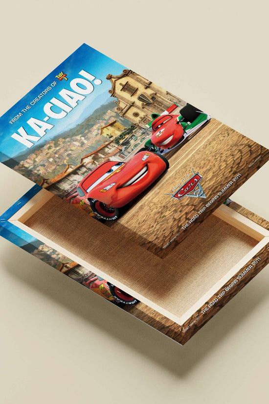 Lightning McQueen and Francesco Bernoulli from the Disney Pixar Cars franchise. Lightning Mcqueen & Francesco
