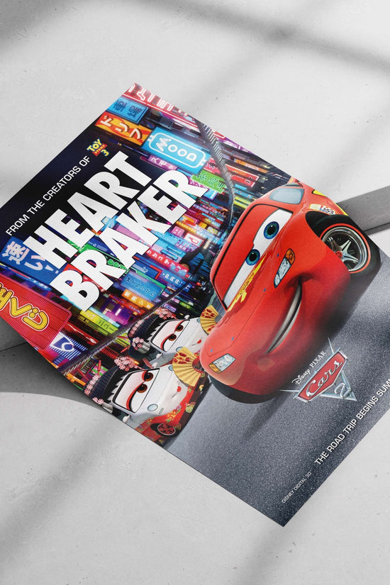 Disney Pixar's Cars 2 Lightning Mcqueen - Speedster Pop Art Poster