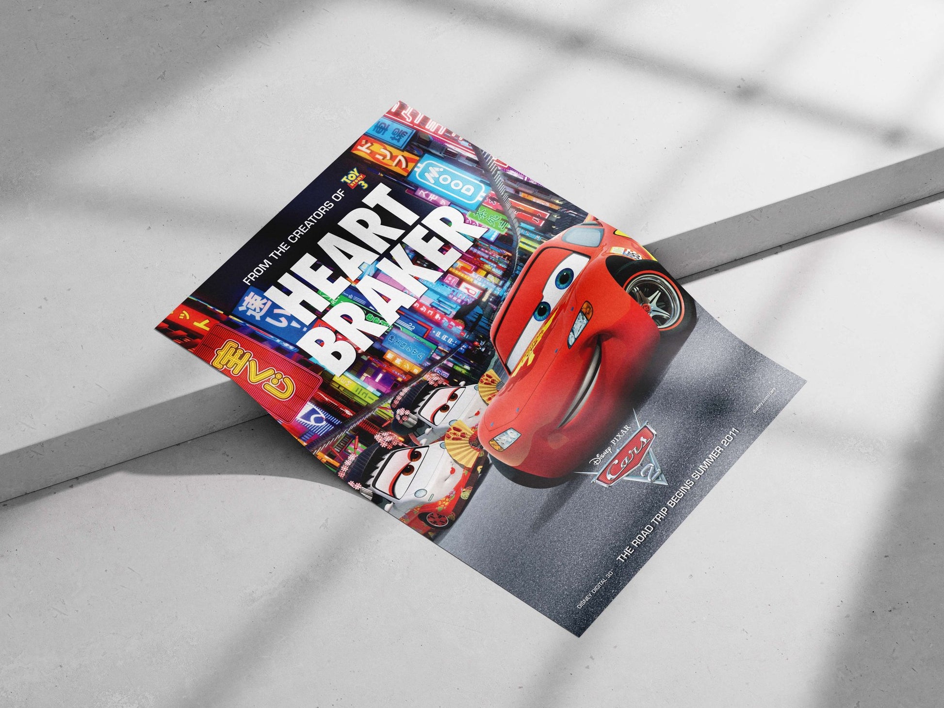Disney Pixar's Cars 2 Lightning Mcqueen - Speedster Pop Art Poster