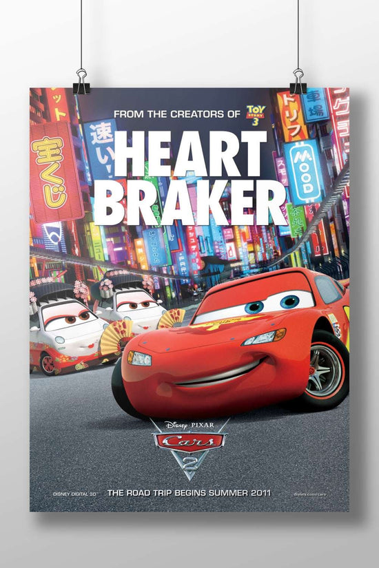 Disney Pixar's Cars 2 Lightning Mcqueen - Speedster Pop Art Poster