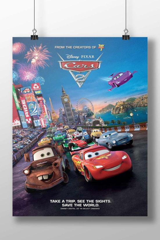 Cars 2 (Disney Pixar animated franchise) Lightning Mcqueen - Turbocharged Poster