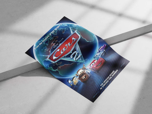 Cars 2 (Disney Pixar's animated movie franchise) Lightning Mcqueen - Turbine Turbo Poster