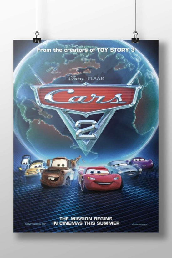 Cars 2 (Disney Pixar's animated movie franchise) Lightning Mcqueen - Turbine Turbo Poster