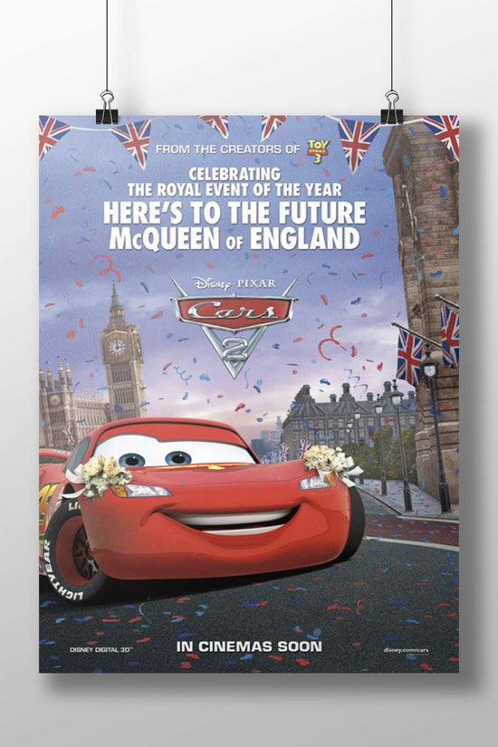 Lightning McQueen, from Disney Pixar's Cars franchise (Cars 2) Lightning Mcqueen - Turbocharged Hero Poster