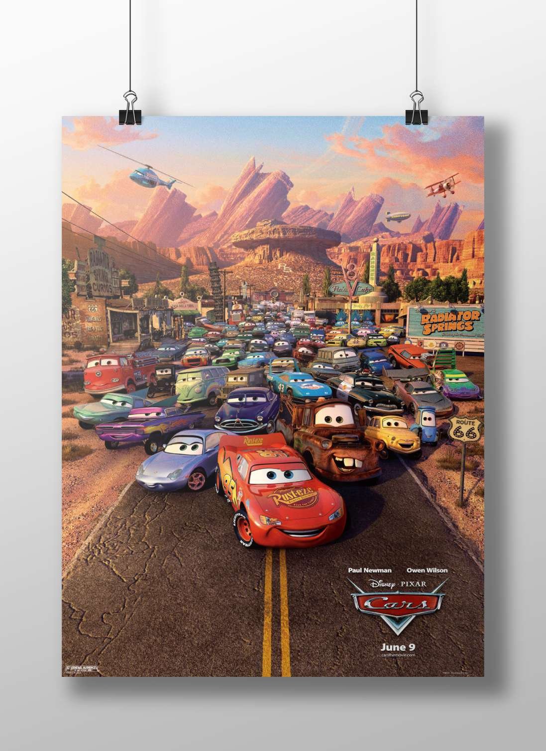 Cars (Disney Pixar franchise, specifically the movie "Cars") Lightning Mcqueen - Fast And Focused Poster
