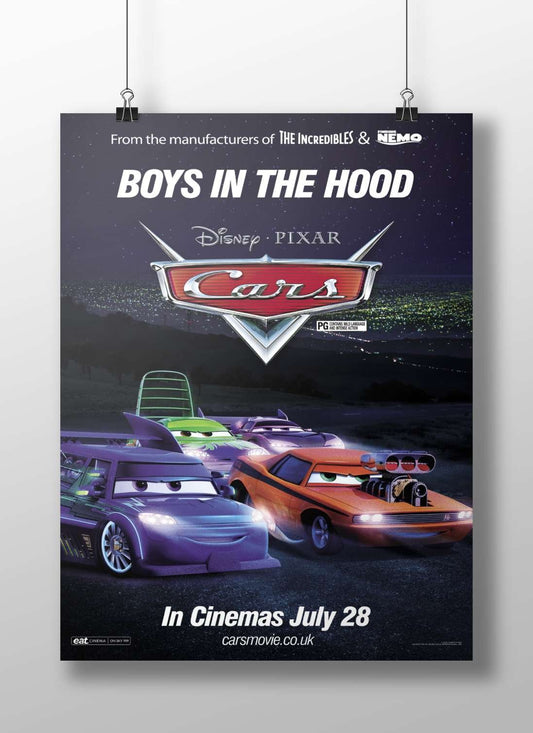 Cars (Disney Pixar animated film franchise) Lightning Mcqueen - Iconic Race Car Poster