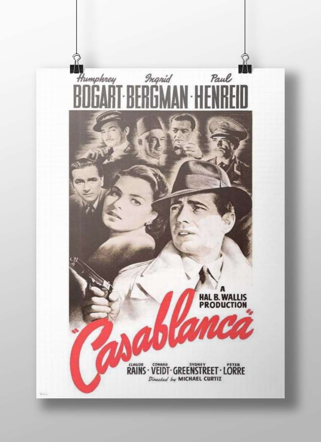 Casablanca (1942 film) Rick Blaine'S Bar - Classic Noir Poster