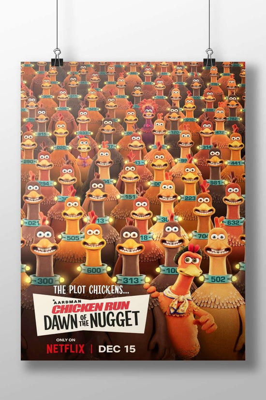 The Chicken Run franchise (specifically "Chicken Run: Dawn of the Nugget" confirmed by OCR text
