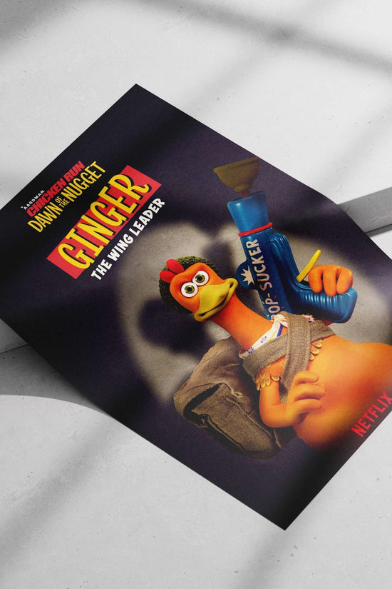 Ginger, the wing leader character from Aardman's Chicken Run franchise. Ginger - Wing Leader Adventure