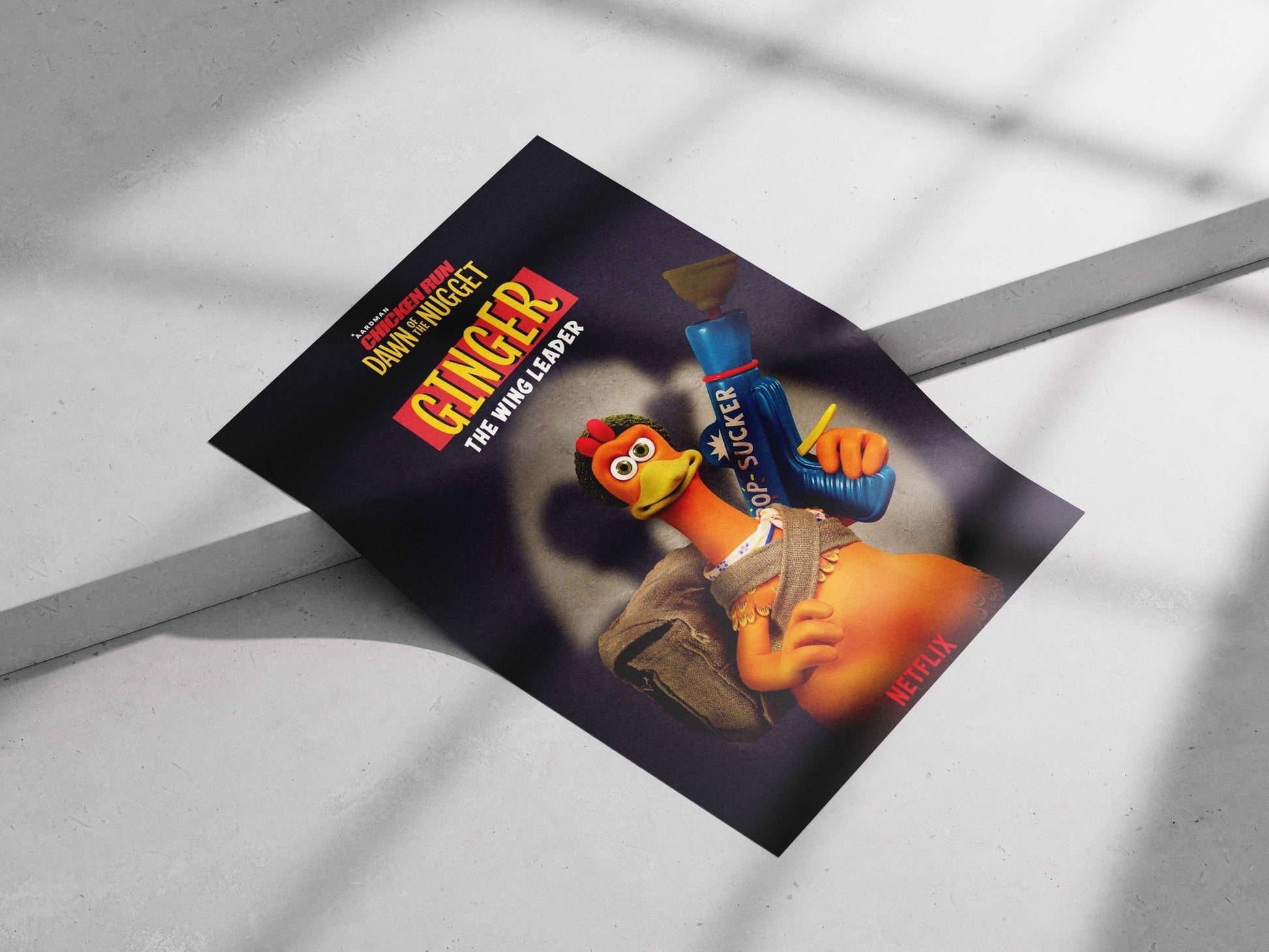 Ginger, the wing leader character from Aardman's Chicken Run franchise. Ginger - Wing Leader Adventure