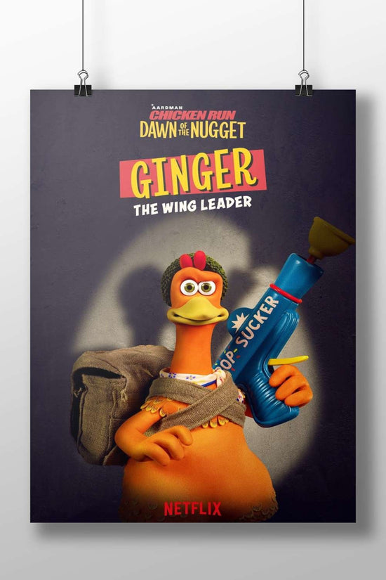 Ginger, the wing leader character from Aardman's Chicken Run franchise. Ginger - Wing Leader Adventure