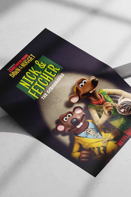 Nick & Fetcher from Aardman's Chicken Run franchise Nick & Fetcher - Farm Escape Poster