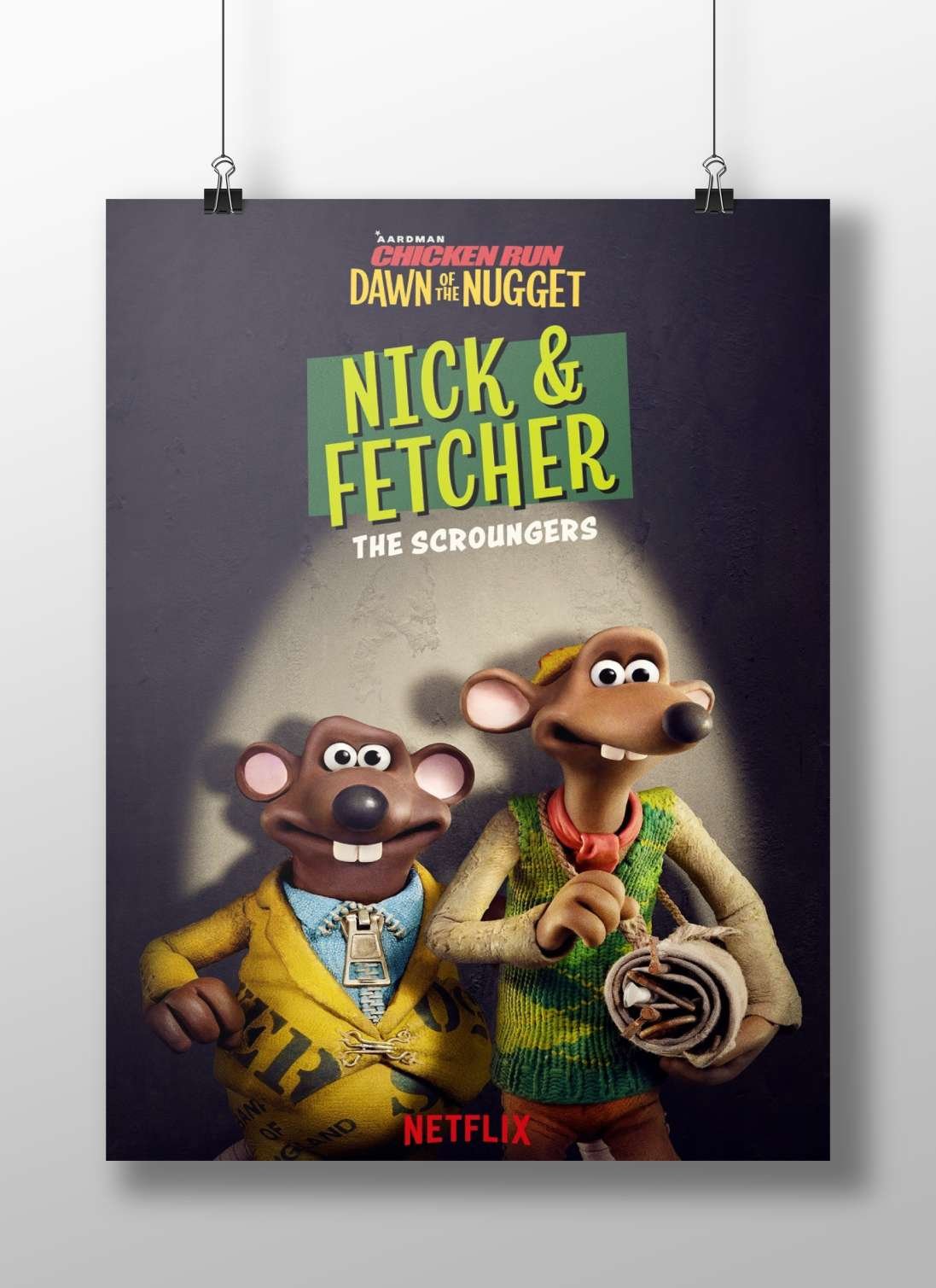 Nick & Fetcher from Aardman's Chicken Run franchise Nick & Fetcher - Farm Escape Poster