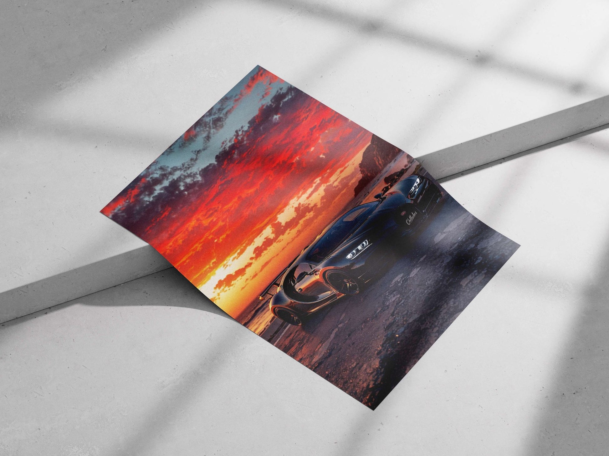 Bugatti Chiron Main Subject: Bugatti Chiron Matte poster print — Cars wall art India | PosterBoizz