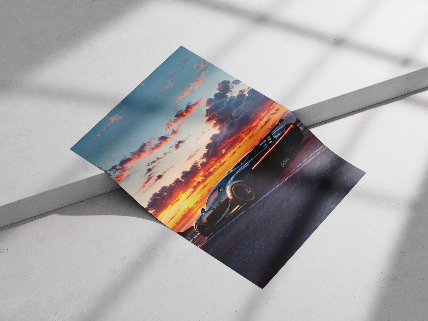 Bugatti Chiron Main Subject: Bugatti Chiron Matte poster print — Cars wall art India | PosterBoizz