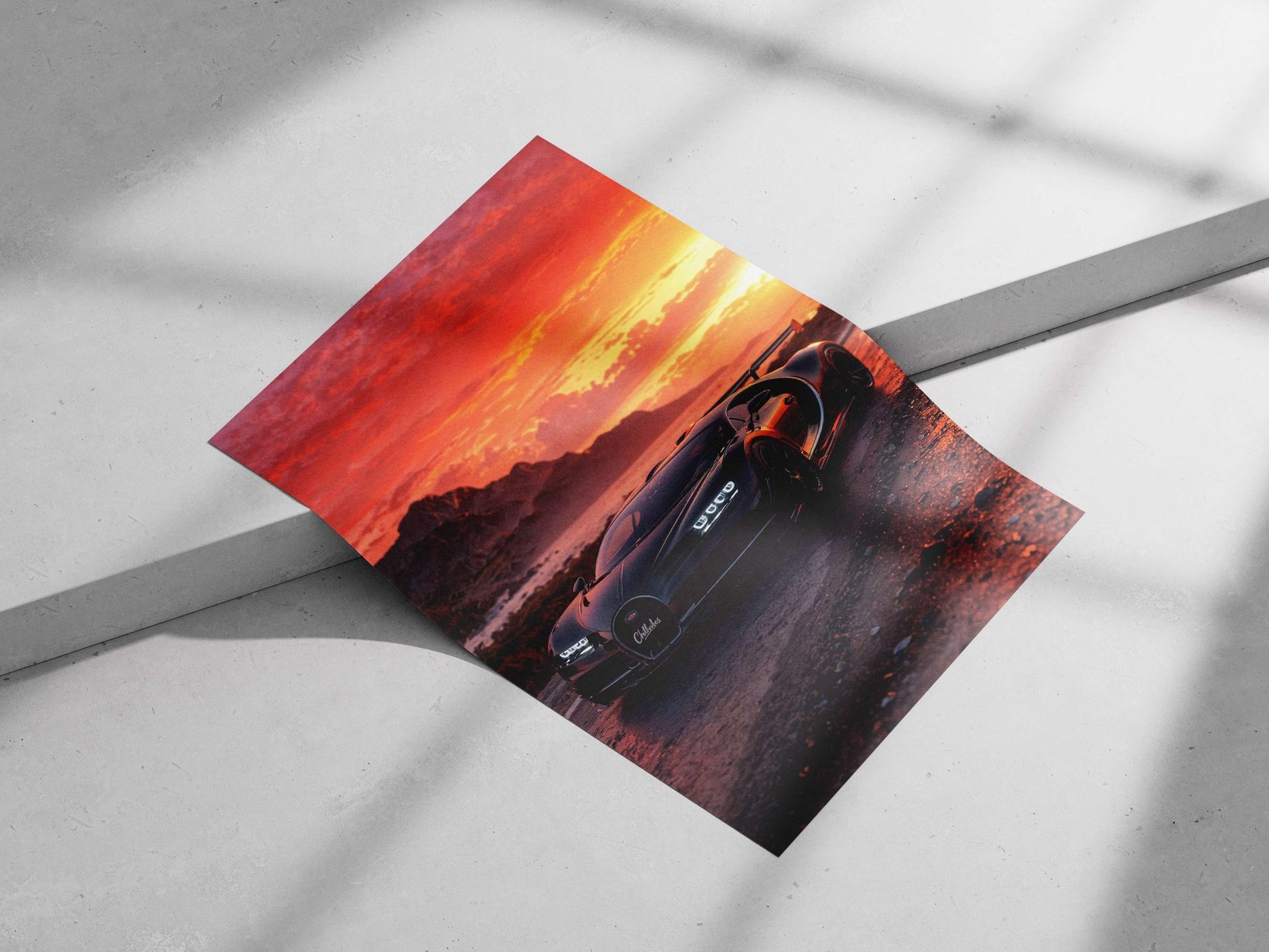 Bugatti Chiron Main Subject: Bugatti Chiron Matte poster print — Cars wall art India | PosterBoizz