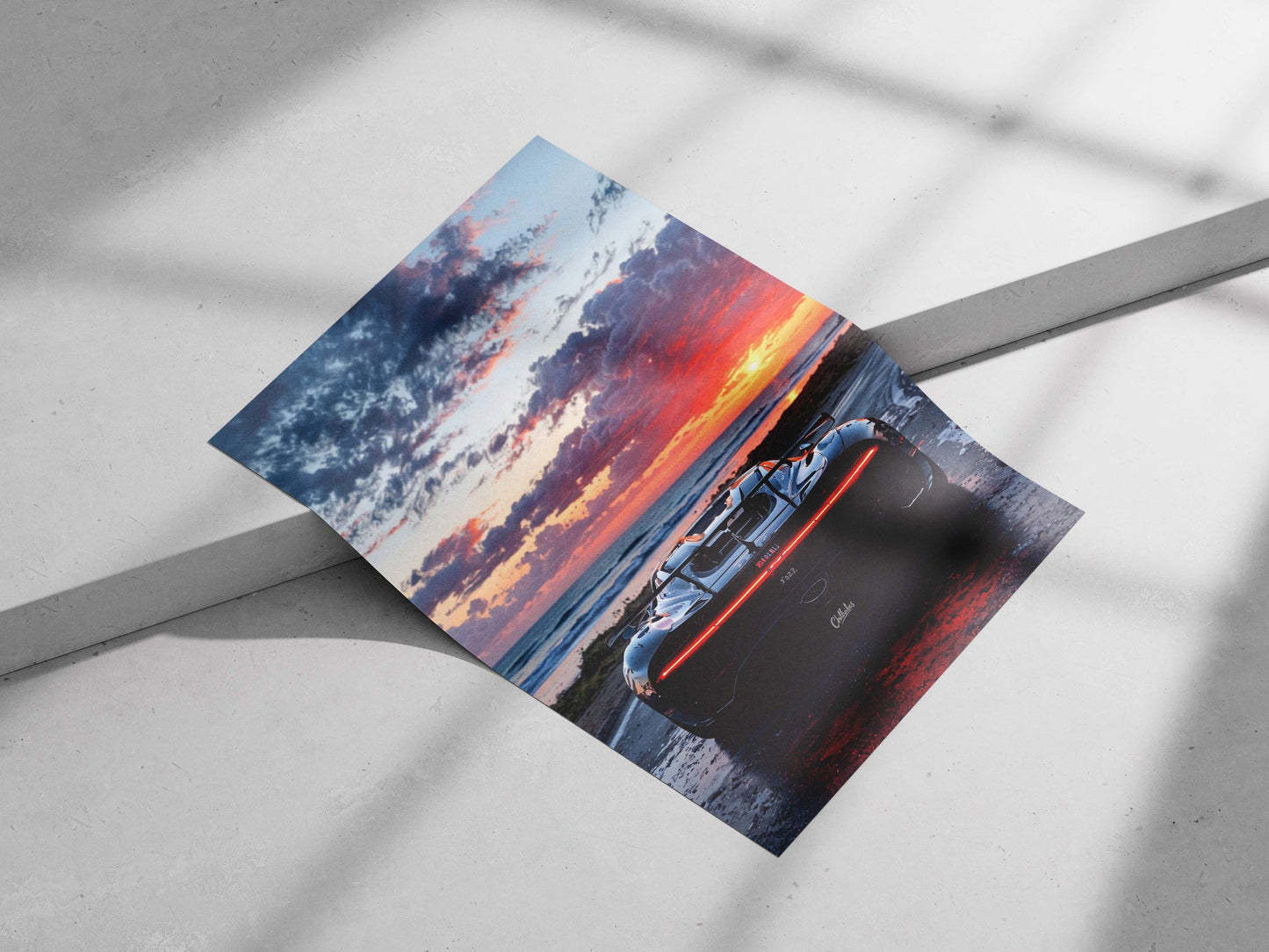 Bugatti Chiron Main Subject: Bugatti Chiron Matte poster print — Cars wall art India | PosterBoizz