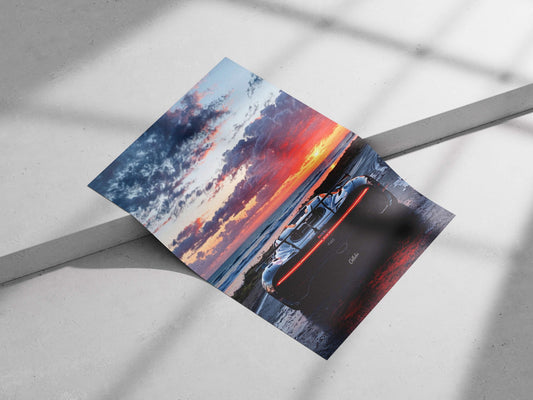 Bugatti Chiron Main Subject: Bugatti Chiron Matte poster print — Cars wall art India | PosterBoizz
