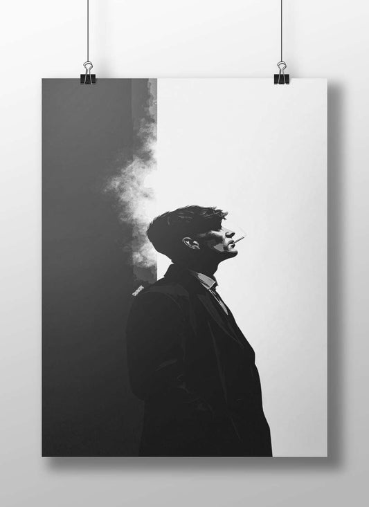A man smoking a cigarette Main Subject: A man smoking a cigarette Matte BoizzBoard rigid print — Art wall art India |