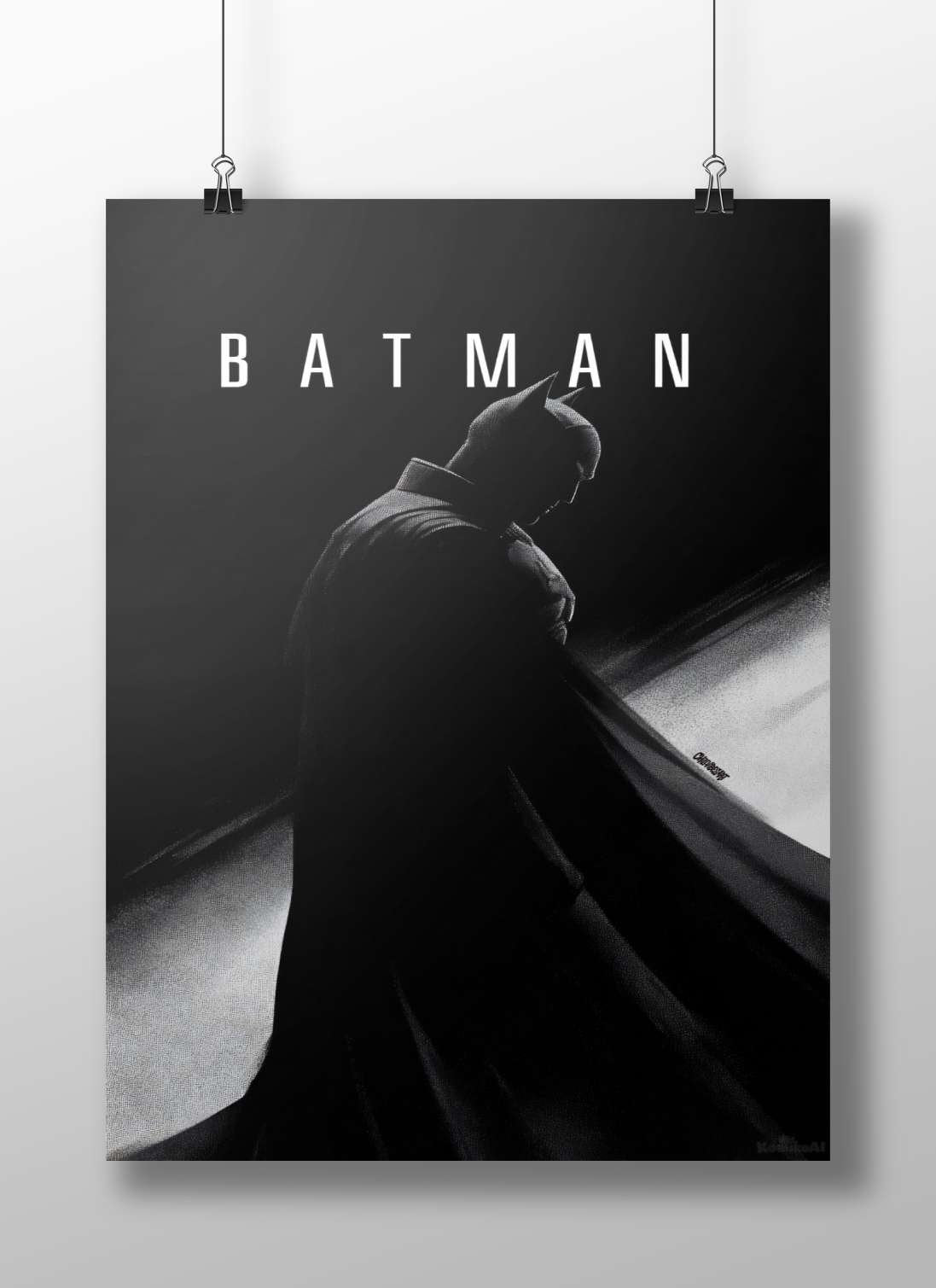 Batman (DC Comics character) Main Subject: Batman (DC Comics character) Matte BoizzBoard rigid print — Superhero wall art