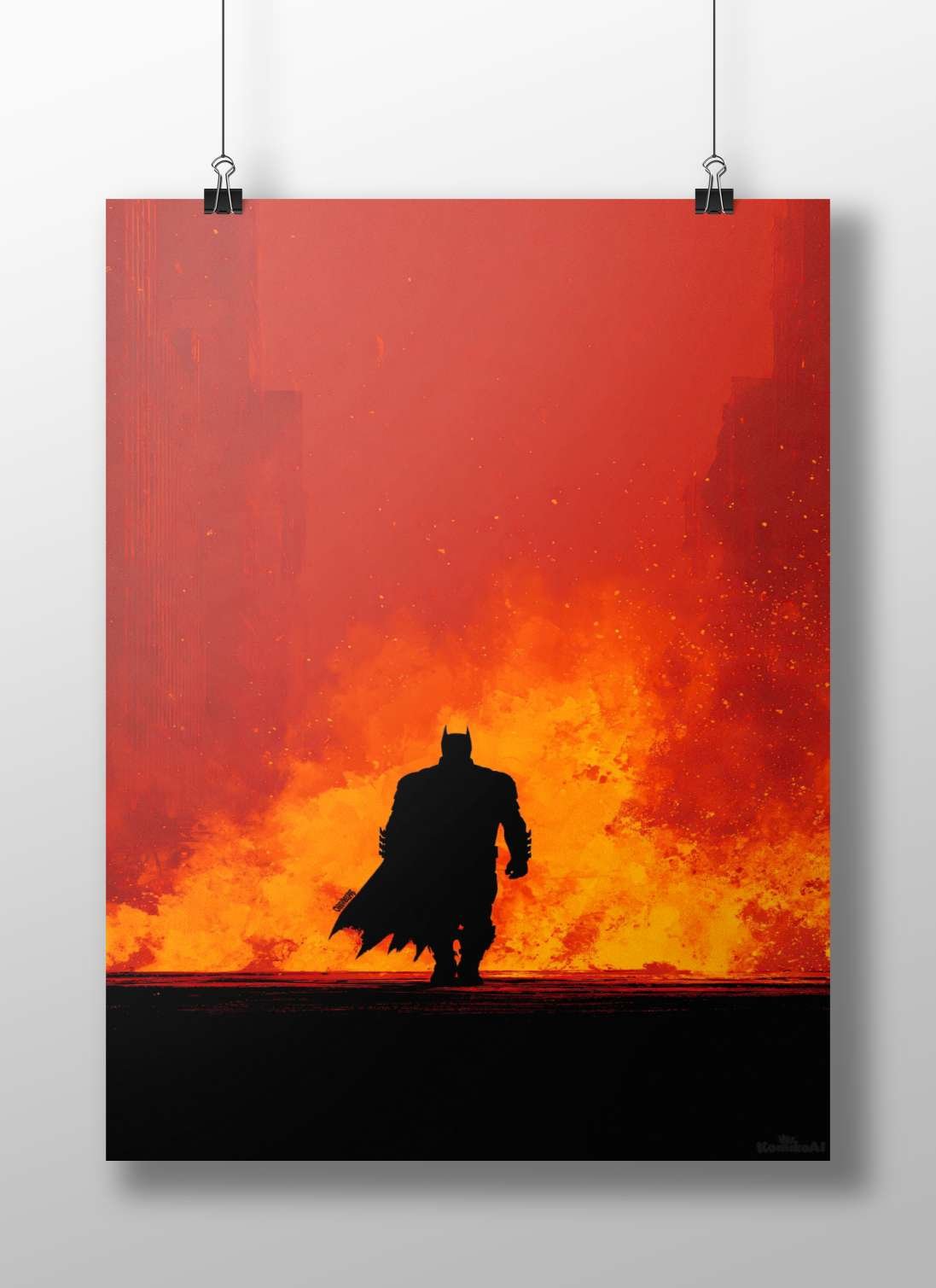 Batman (DC Comics character) Main Subject: Batman (DC Comics character) Matte BoizzBoard rigid print — Superhero wall art