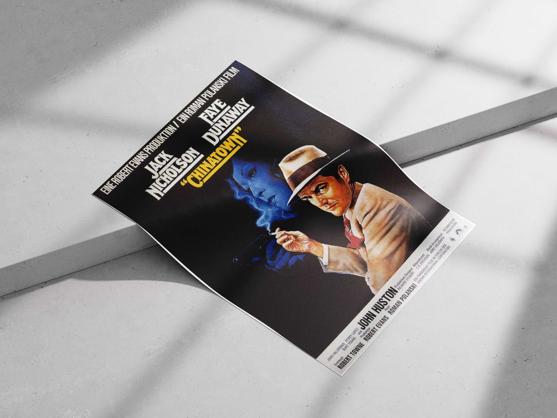 The movie "Chinatown" starring Jack Nicholson and Faye Dunaway Chinatown - Mysterious Noir Poster
