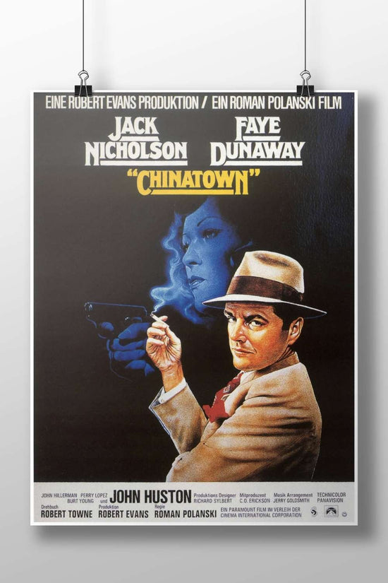 The movie "Chinatown" starring Jack Nicholson and Faye Dunaway Chinatown - Mysterious Noir Poster