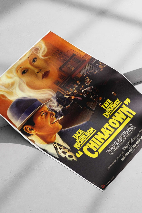 The movie "Chinatown" (1974) starring Jack Nicholson and Faye Dunaway, directed by Roman Polanski Chinatown