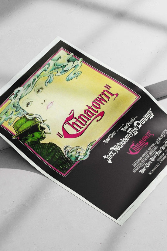 The 1974 film "Chinatown" (confirmed by OCR text "CHINATOWN" and poster context) Chinatown - Mysterious