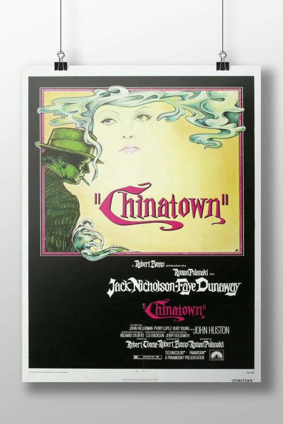 The 1974 film "Chinatown" (confirmed by OCR text "CHINATOWN" and poster context) Chinatown - Mysterious