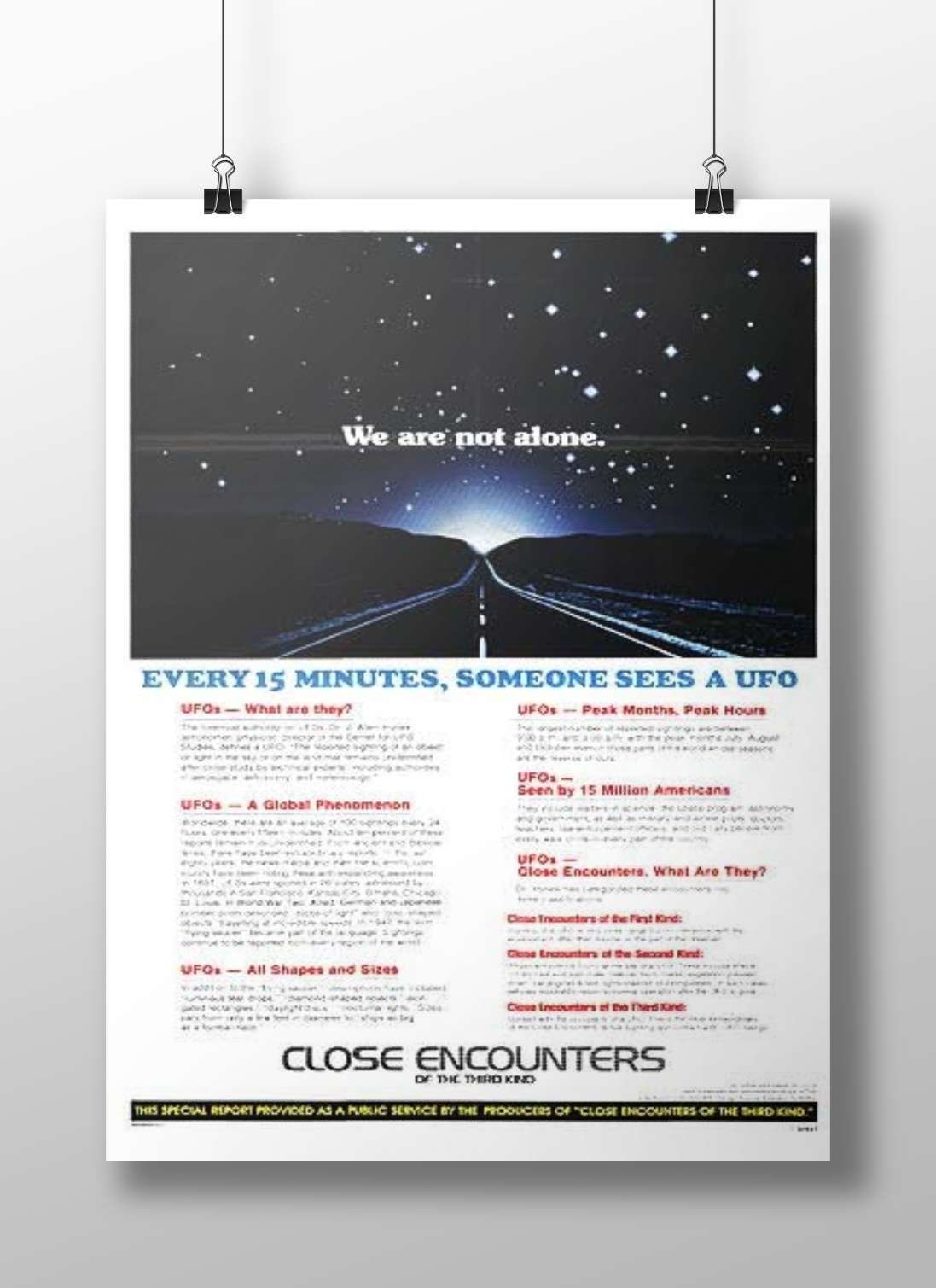 Close Encounters of the Third Kind Close Encounters - Otherworldly Encounter Poster