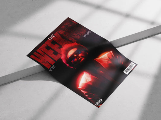 The Weeknd After Hours Poster | Red Aesthetic Music Wall Art Print
