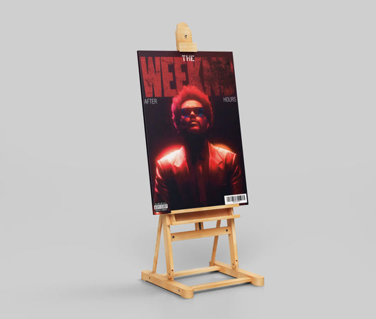 The Weeknd After Hours Poster | Red Aesthetic Music Wall Art Print