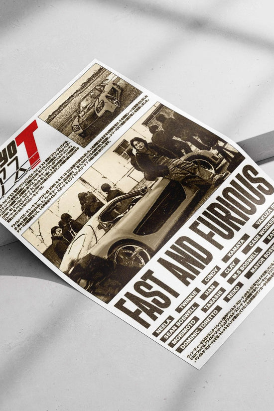 The Fast and Furious franchise featuring characters like Dominic Toretto, Han, and others. Main Subject: The Fast and