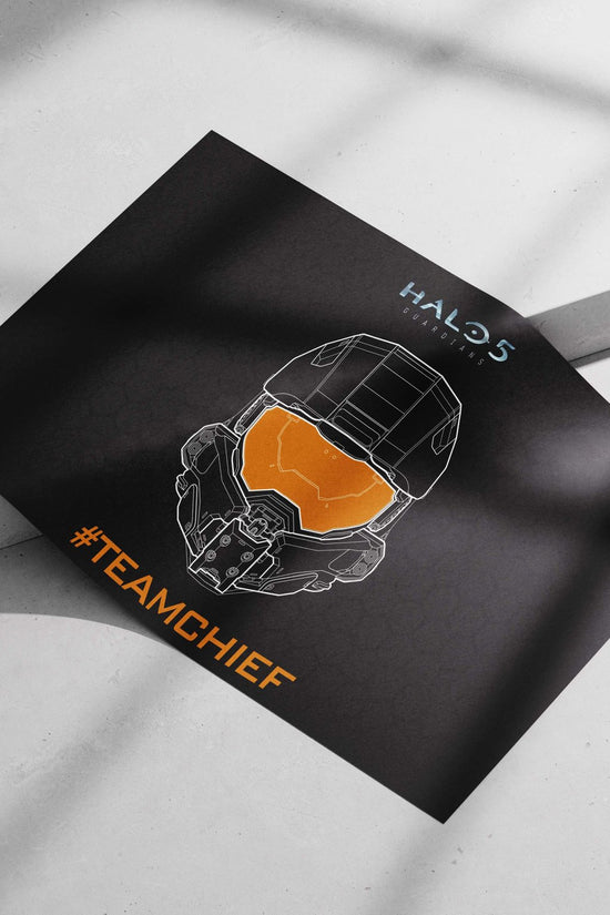 Master Chief helmet from Halo 5: Guardians Main Subject: Master Chief helmet from Halo 5: Guardians Matte poster print —