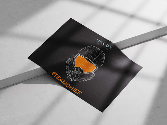 Master Chief helmet (Halo 5 Guardians franchise) Main Subject: Master Chief helmet (Halo 5 Guardians franchise) Matte poster