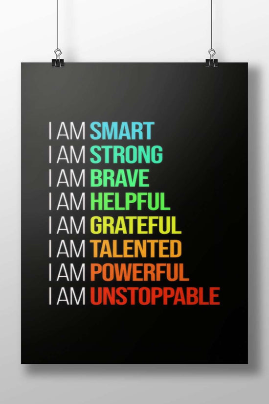 I AM Affirmations I Am Empowerment - Self-Love Pop Art Poster