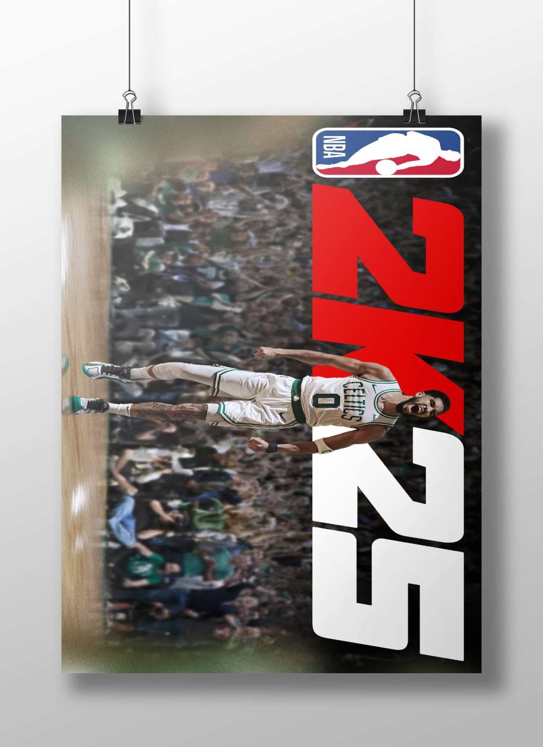 Jayson Tatum (Boston Celtics) Main Subject: Jayson Tatum (Boston Celtics) Matte BoizzBoard rigid print — Sports wall art
