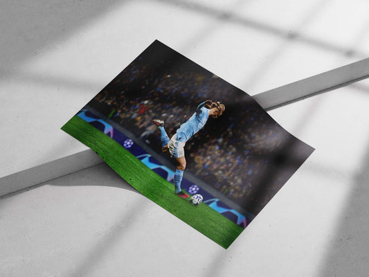 Erling Haaland (Manchester City FC) Main Subject: Erling Haaland (Manchester City FC) Matte poster print — Sports wall art