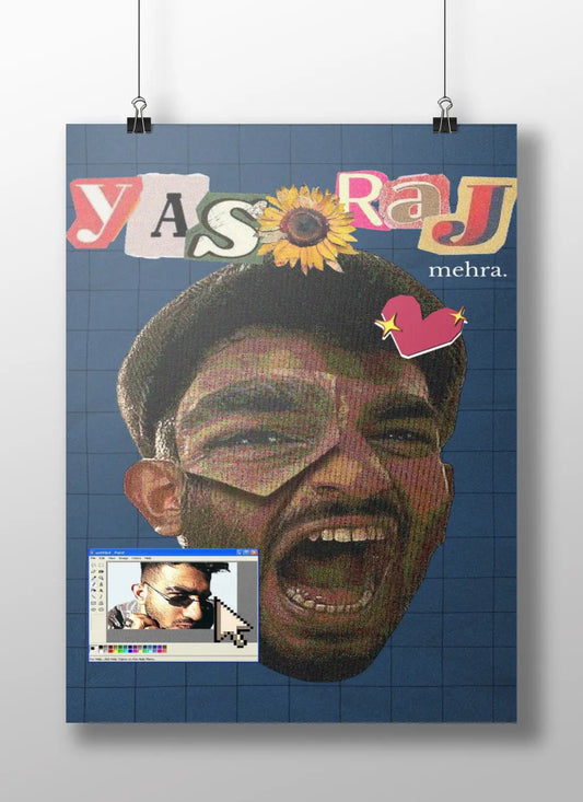 YASH RAJ MEHRA - Collage Portrait Art Print