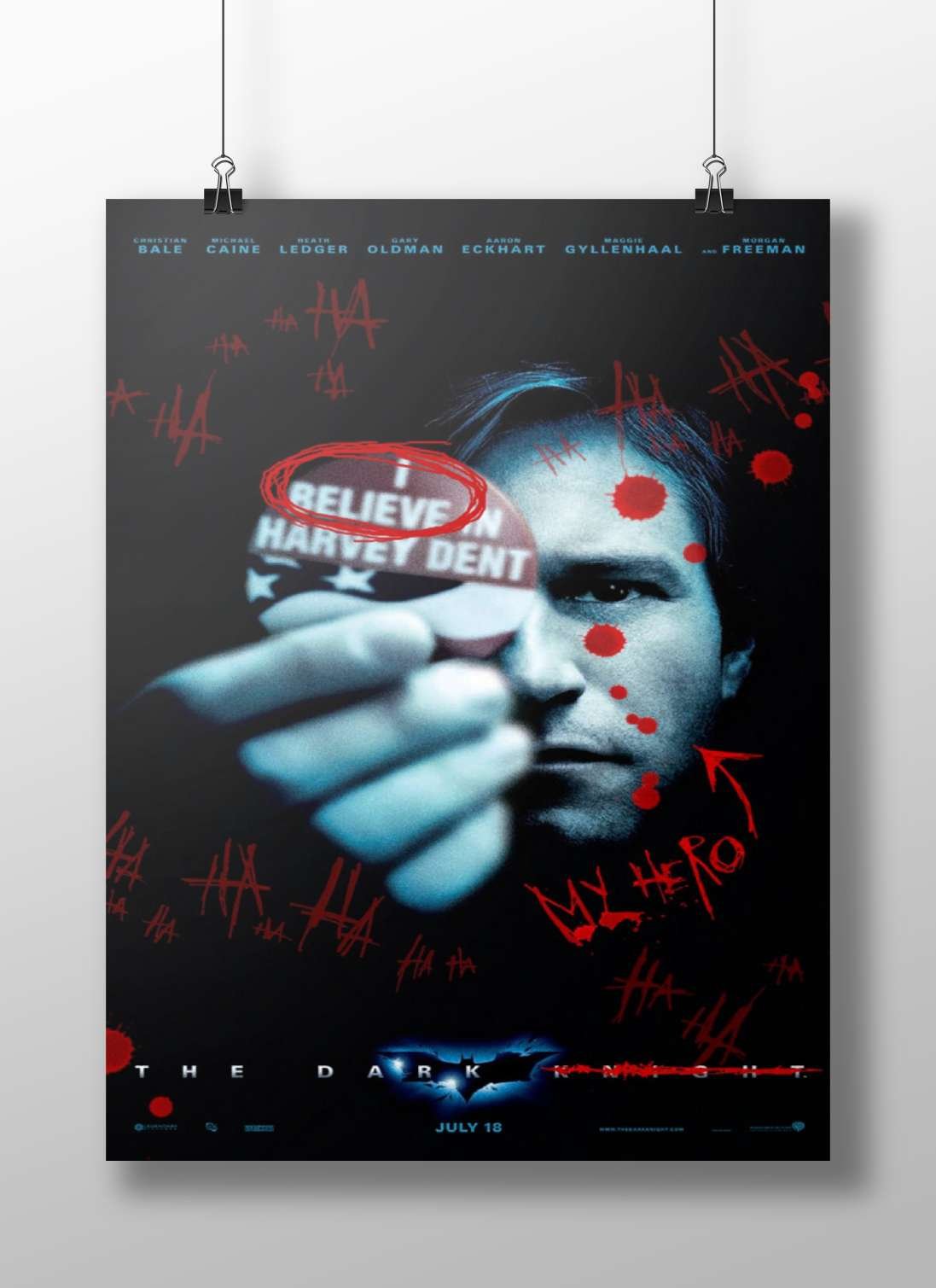 The Dark Knight (DC Comics franchise, Batman movie) The Dark Knight - Noir Icon Poster