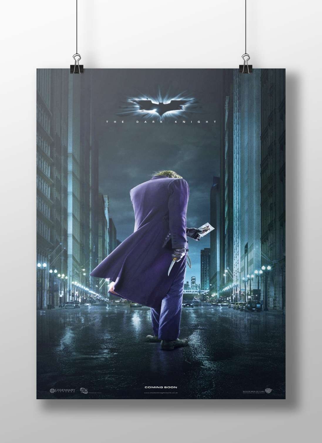 The Joker from The Dark Knight (Batman franchise) The Joker - Noir Icon Poster