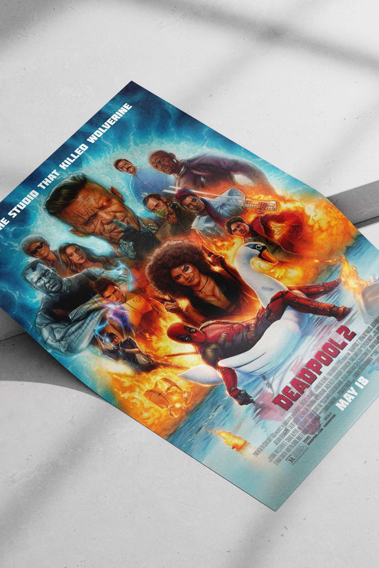 Deadpool 2 (confirmed by Tesseract OCR text "DEADPOOL 2" and associated franchise characters). Deadpool 2