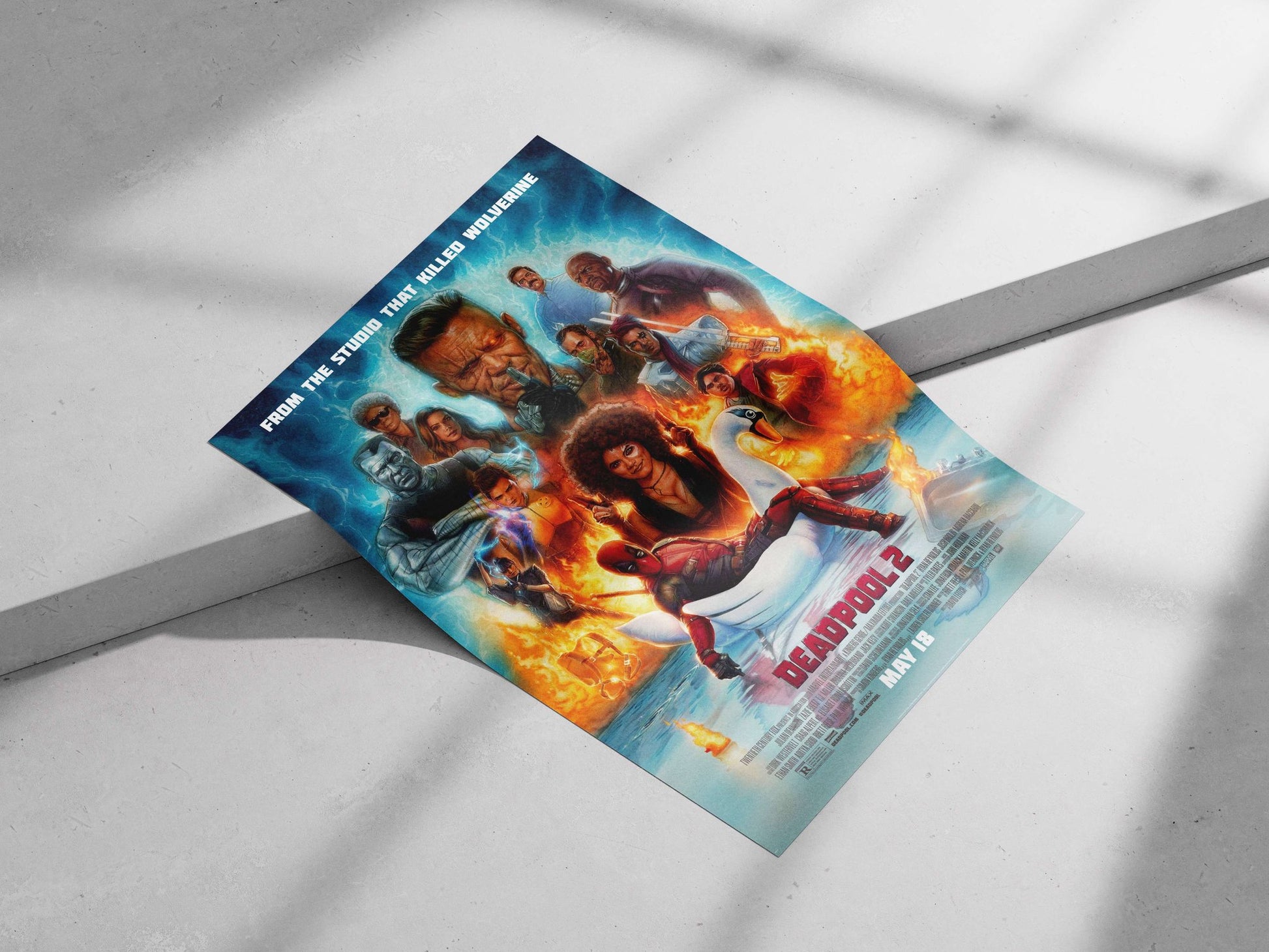 Deadpool 2 (confirmed by Tesseract OCR text "DEADPOOL 2" and associated franchise characters). Deadpool 2