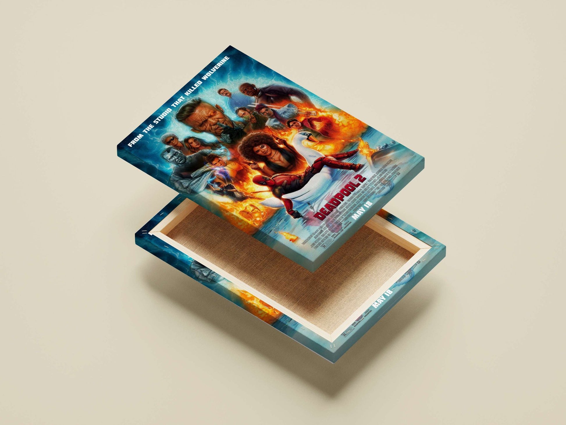 Deadpool 2 (confirmed by Tesseract OCR text "DEADPOOL 2" and associated franchise characters). Deadpool 2