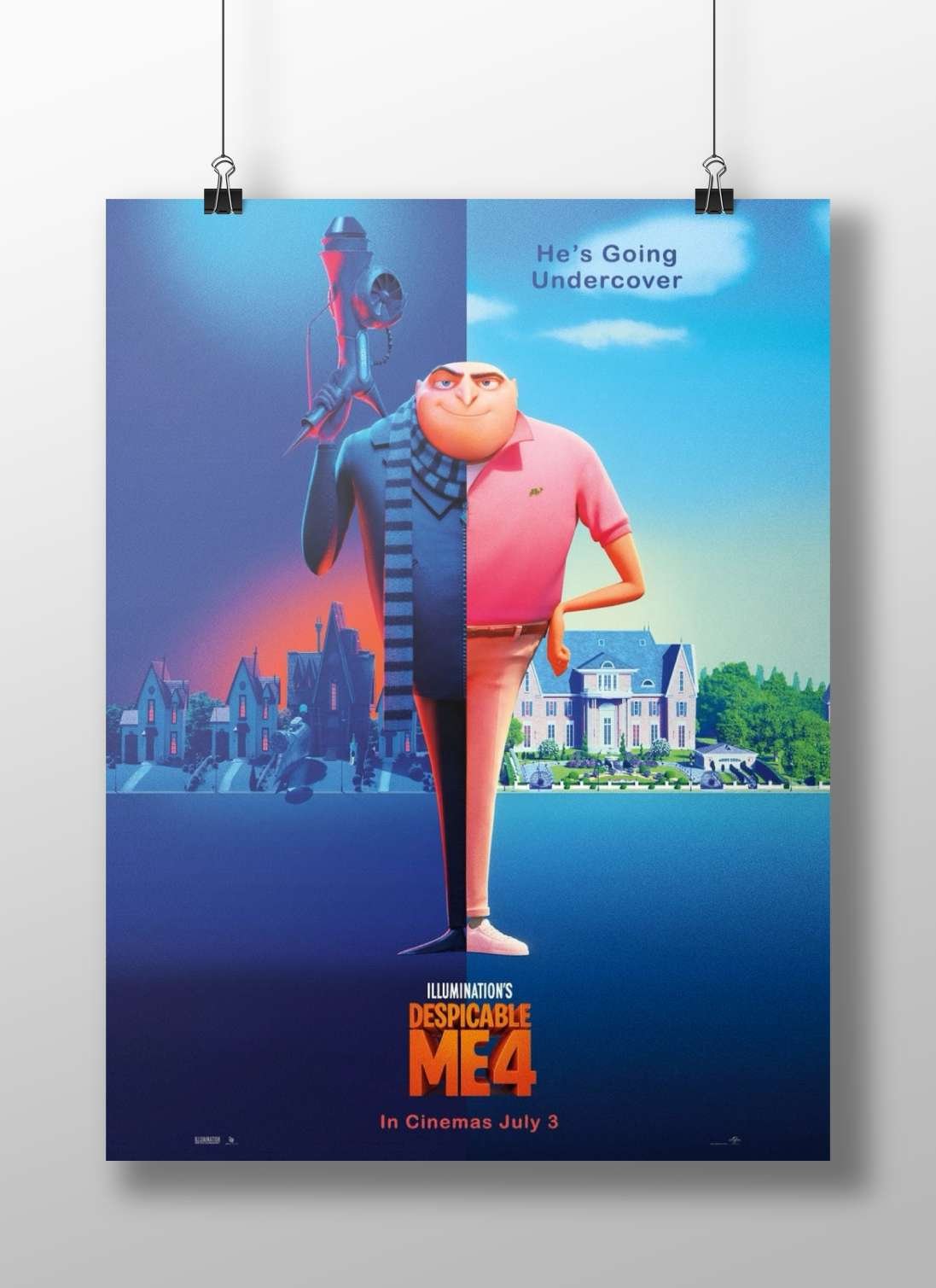 Gru (from Illumination's "Despicable Me 4" franchise) Gru - Villain With A Heart Poster